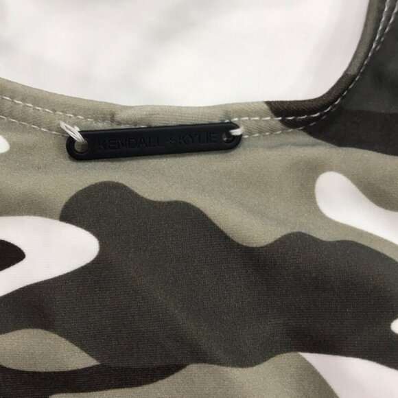 KENDALL & KYLIE Camo Print Low Back Swimsuit - Picture 8 of 9